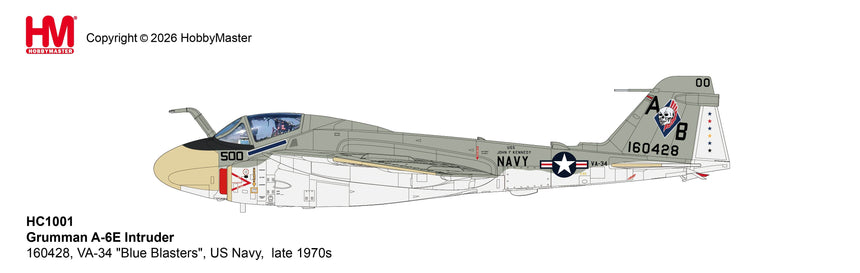 Hobby Master Grumman A-6E Intruder 160428, VA-34 "Blue Blasters", US Navy,  late 1970s 1/72 Aircraft Scale Model