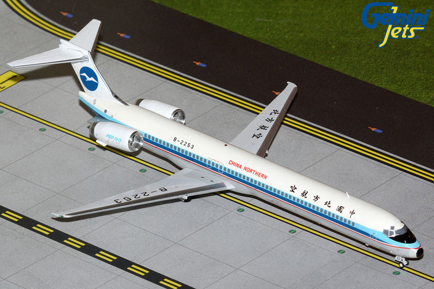 GeminiJets China Northern Airlines MD-90 B-2253 (upgraded stand) 1/200 Aircraft Scale Model
