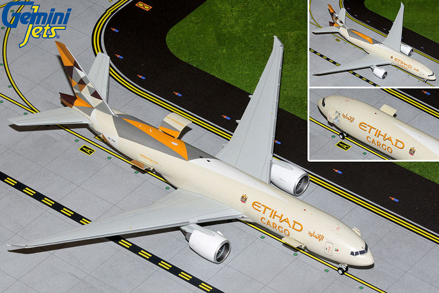 GeminiJets Etihad Cargo Boeing 777-200F A6-DDE (Interactive Series) 1/200 G2ETD955