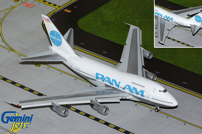 GeminiJets Pan American World Airways (Pan Am) Boeing B747SP N531PA Billboard Titles (Flaps) 1/200 Scale