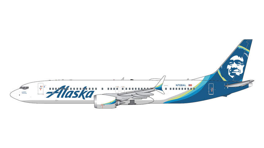 GeminiJets Alaska Airlines Boeing B737 Max 9 N708AL 1/400 Aircraft Scale Model