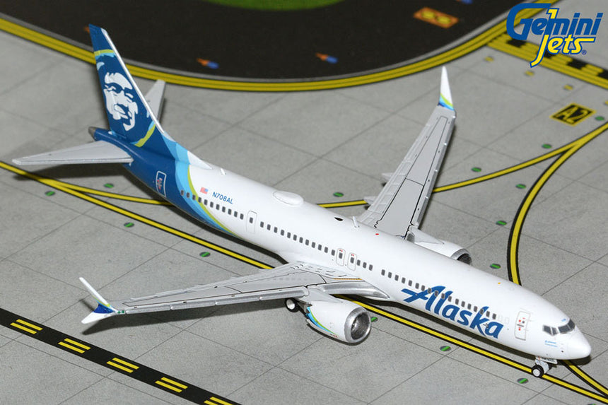 GeminiJets Alaska Airlines Boeing B737 Max 9 N708AL 1/400 Aircraft Scale Model