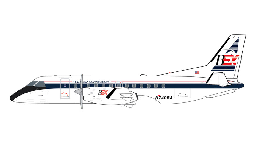 GeminiJets Business Express Airlines Saab 340A N749Ba "The Delta Connection" 1/400 Aircraft Scale Model