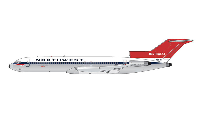GeminiJets Northwest Orient Airlines Boeing B727-200 N254US (Delivery Livery Polished Belly) 1/400 Aircraft Scale Model