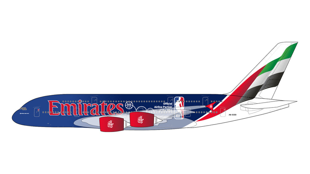 Maquette Avion Emirates Airbus A380 Herpa - Échelle 1/200 - Nouvelle Livrée 2023 - A6-EOE - Avec Support