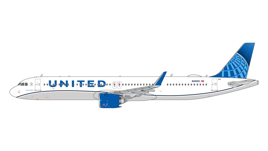GeminiJets United Airlines Airbus A321neo N14502 1/400 Scale