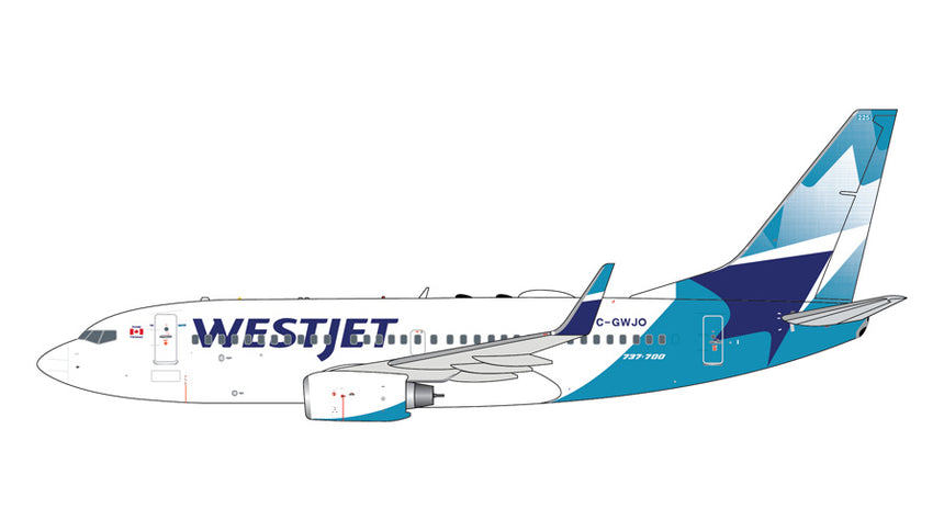 GeminiJets WestJet Airlines Boeing B737-700W C-GWJO 1/400 Aircraft Scale Model