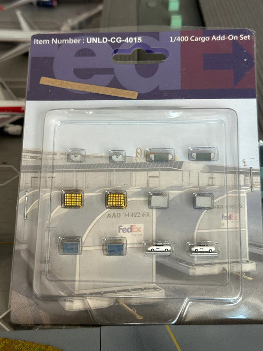 Fantasy Wings Airport Accessories Cargo Container Set Fedex 1/400 Aircraft Scale Model