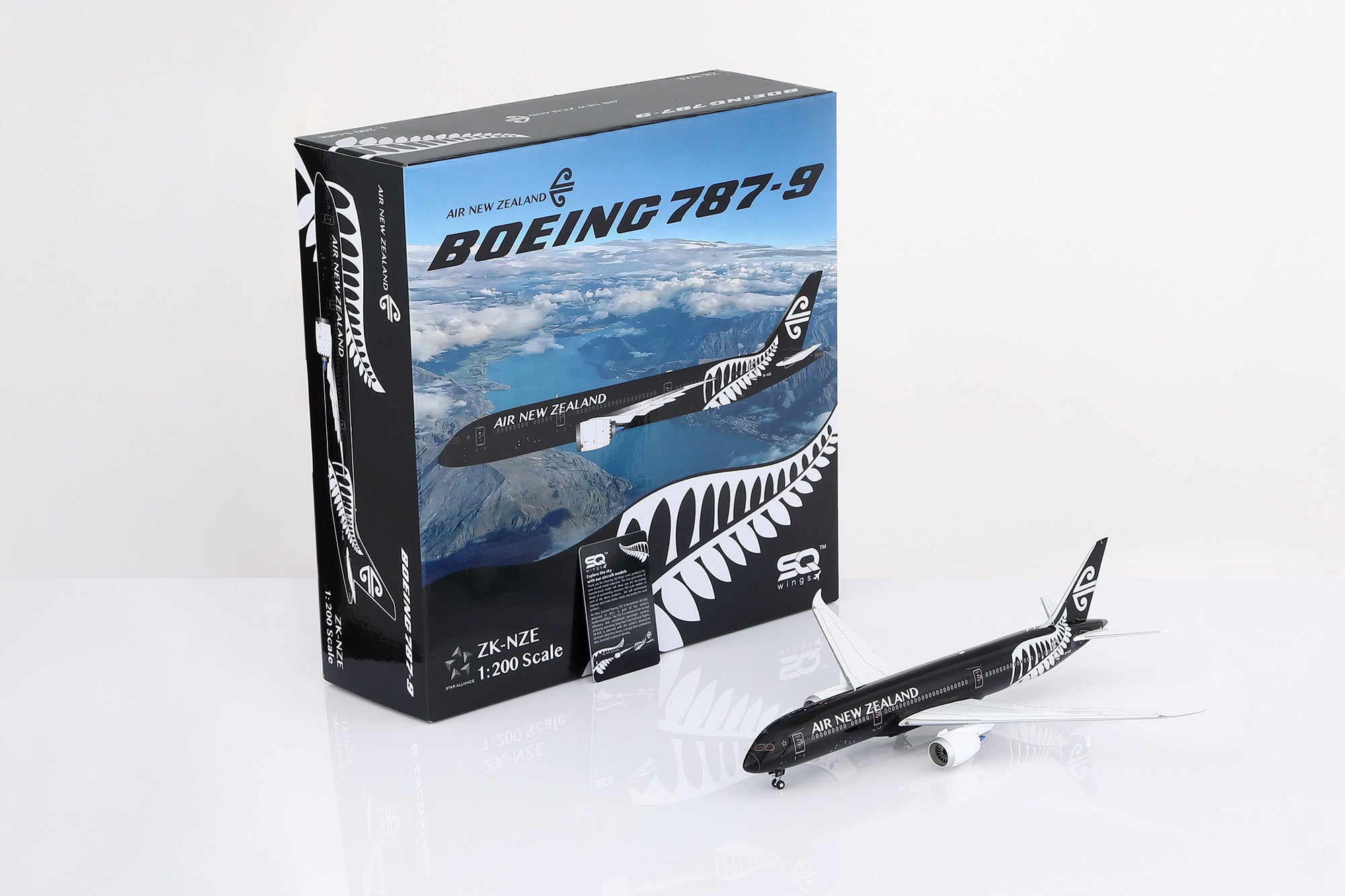 SQ Wings AIR NEW ZEALAND All Black livery Boeing B787-9 ZK-NZE 1