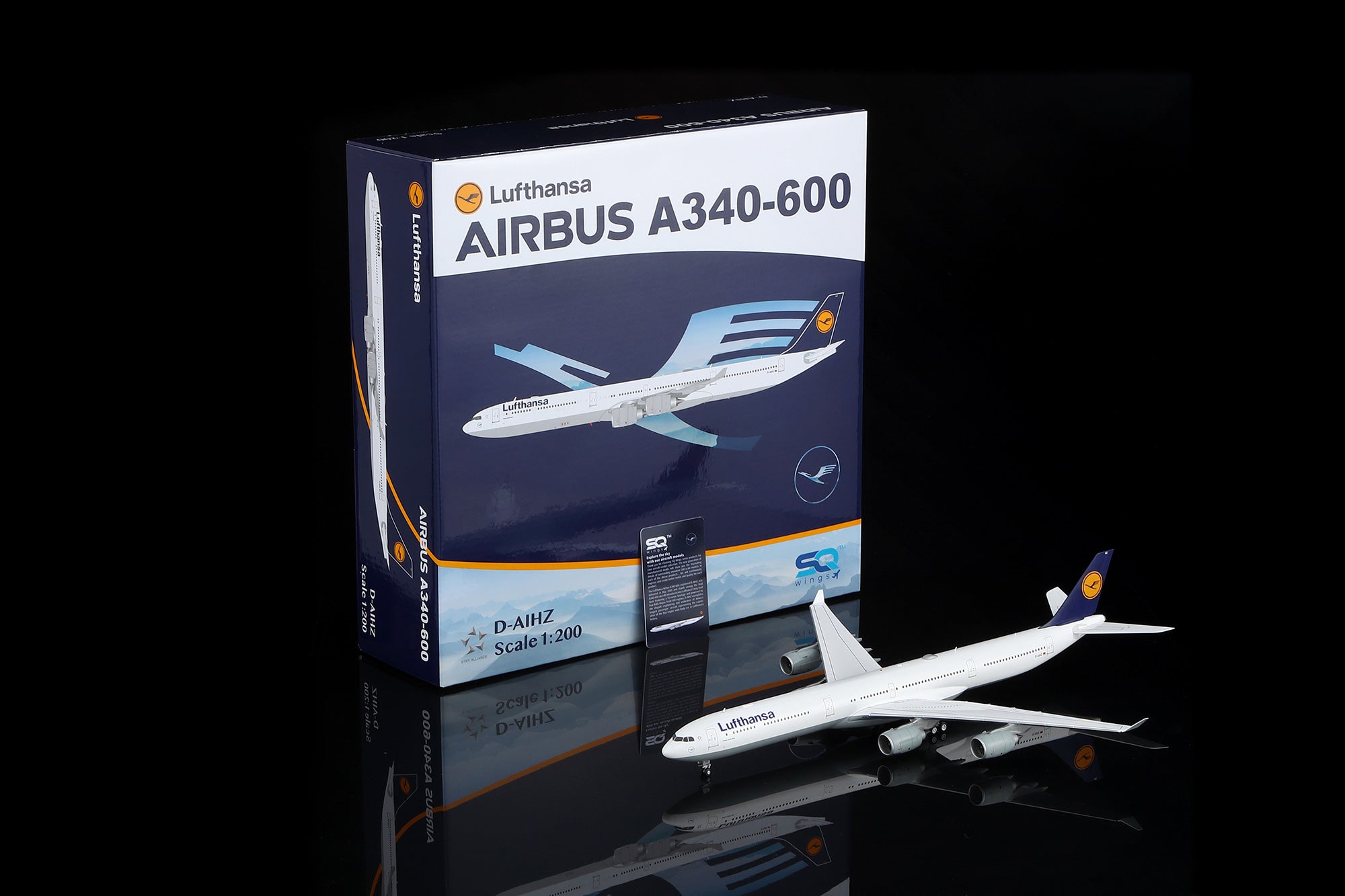 SQ Wings Lufthansa Airbus A340-600 D-AIHZ 1/200 Aircraft Scale