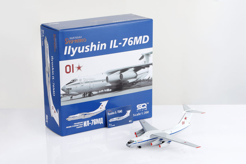 SQ Wings Russian Air Force Ilyushin IL-76MD Red 01 1/200 Aircraft Scale Model