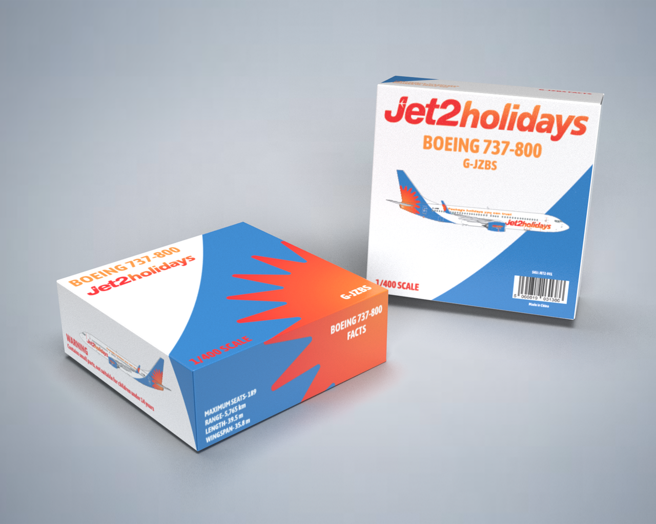 Jet2 Holidays Boeing 737-800 G-JZBS 1/400 Aircraft Scale Model