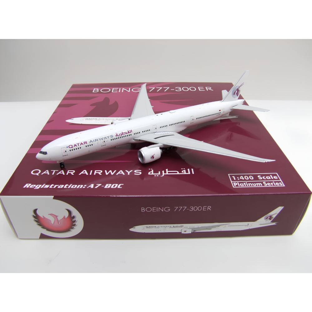 Phoenix Qatar Airways Boeing 777-300ER A7-BOC 1/400 Aircraft Scale Model