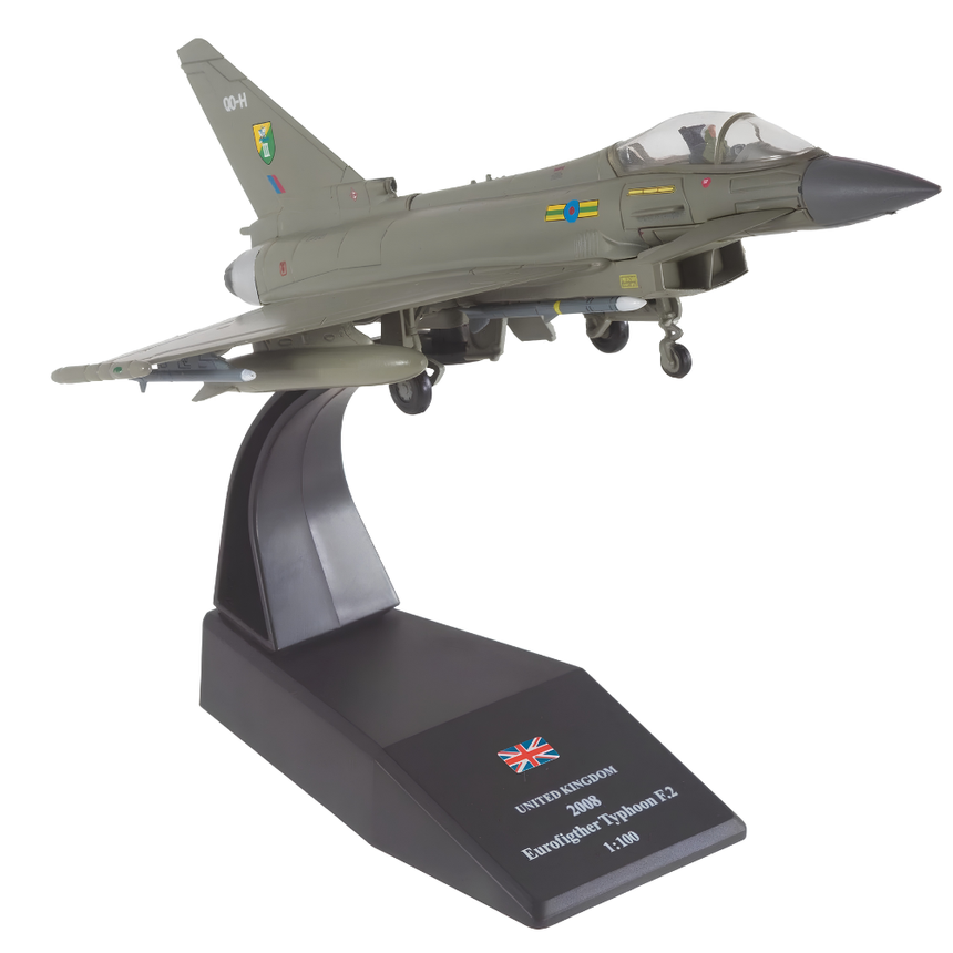 AMS Military RAF United Kingdom 2008 Eurofighter Typhoon F.2 1/100 Aircraft Scale Model
