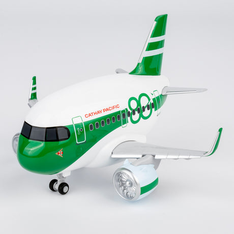 CUMO Wings Airbus A321neo Cute Aircraft Model – Cathay Pacific 80th Anniversary Retro Livery - Snap-Fit ABS Collectible with Display Stand 10.5×12.5×7.5 cm
