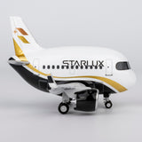 CUMO Wings Airbus A321neo Cute Aircraft Model – STARLUX Airlines Edition - Snap-Fit ABS Collectible Airplane with Display Stand 10.5×12.5×7.5 cm