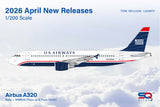 SQ Wings US Airways Airbus A320 N106US 1/200 Aircraft Scale Model
