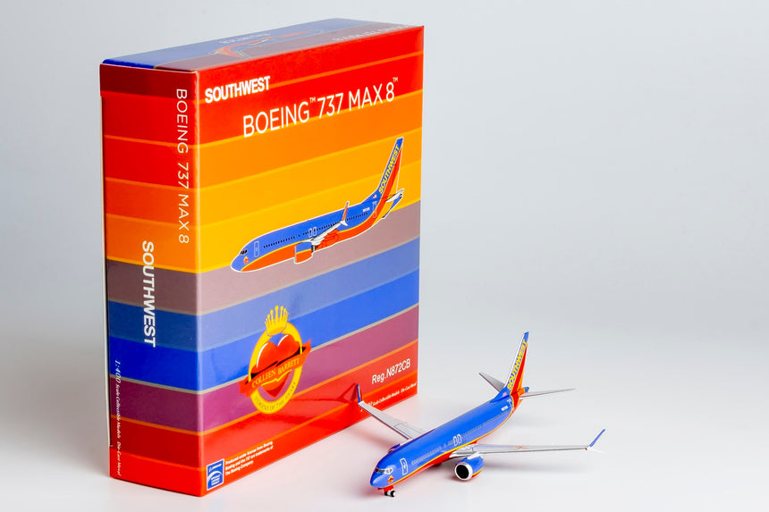 NG Models Southwest Airlines Boeing 737 MAX 8 N872CB Canyon Blue Retro ...