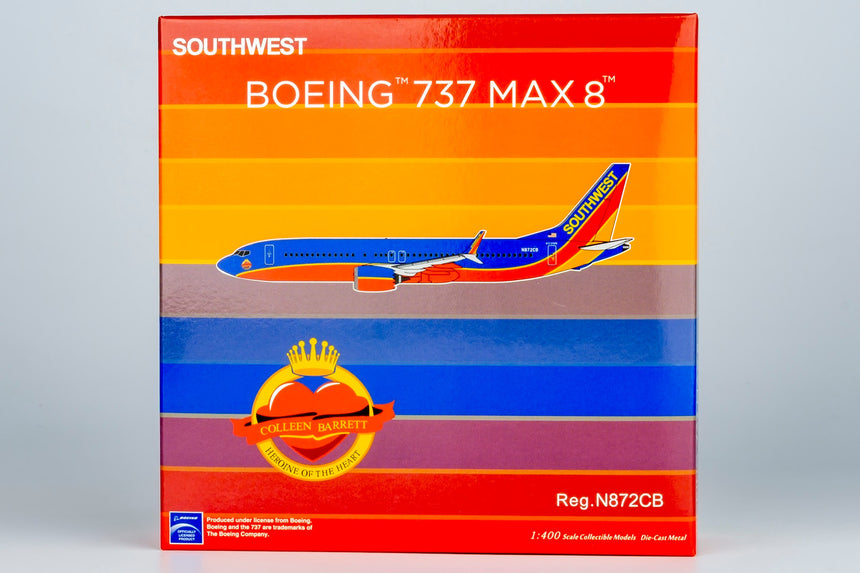 NG Models Southwest Airlines Boeing 737 MAX 8 N872CB Canyon Blue Retro ...