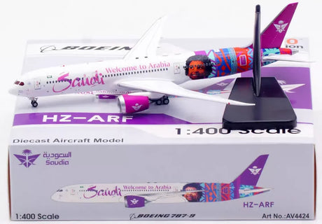 Aviation400 Saudia Boeing 787-9 Dreamliner HZ-ARF "Welcome to Arabia" (detachable gear) 1/400 Aircraft Scale Model