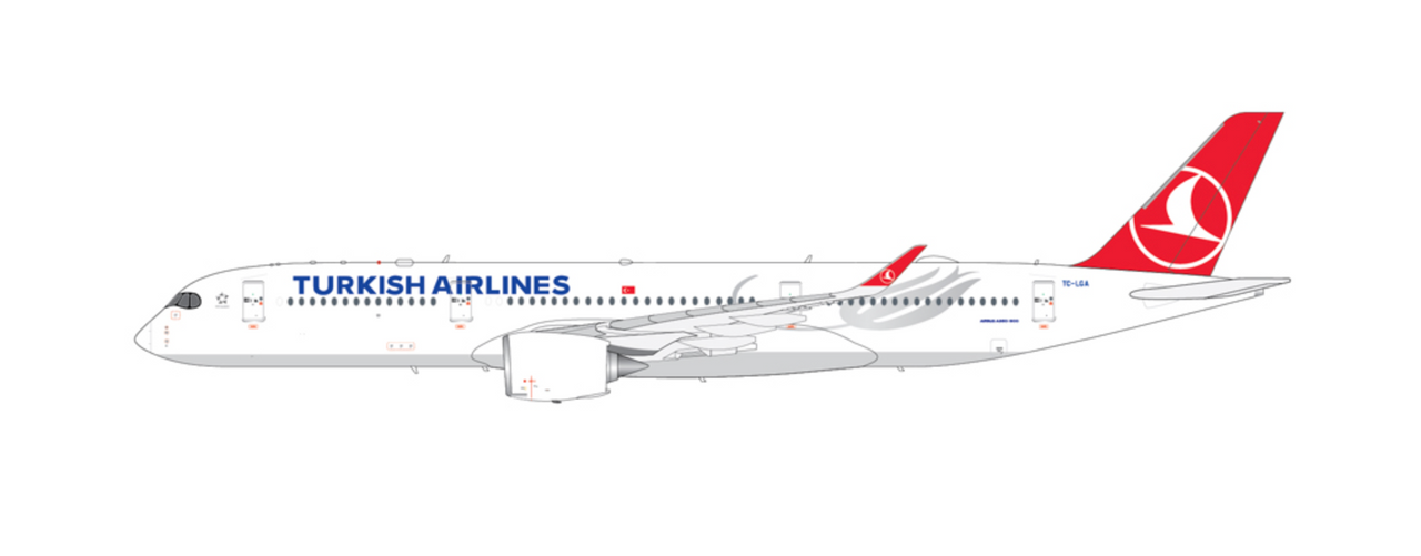 GeminiJets Turkish Airlines Airbus A350-900 TC-LGA 1/200 G2THY1001