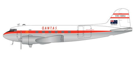 GeminiJets Qantas Airways DC-3 VH-EBU (Polished) 1/200 Scale