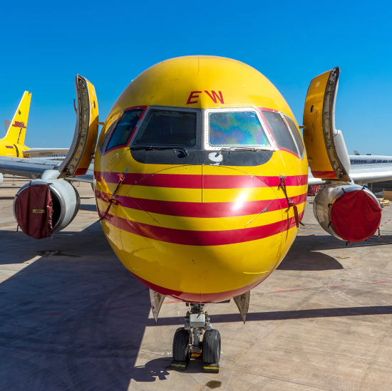 Aviationtag DHL Express Boeing 757 - D-ALEW Yellow