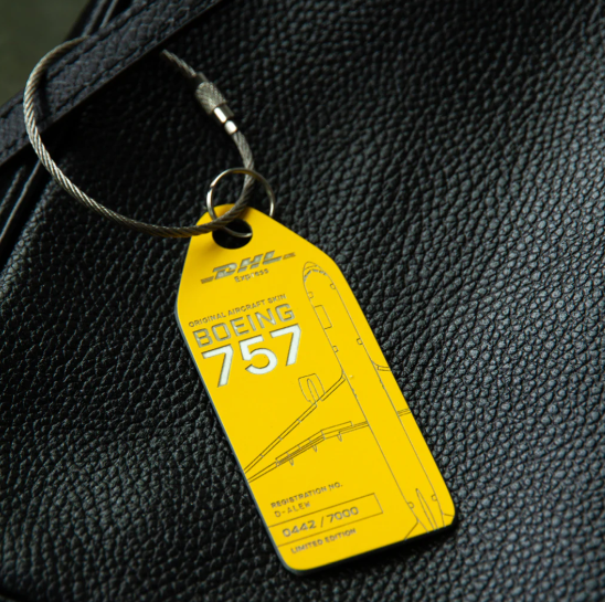 Aviationtag DHL Express Boeing 757 - D-ALEW Yellow