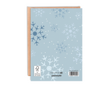 Airplane Snowflakes Christmas Card With Envelope