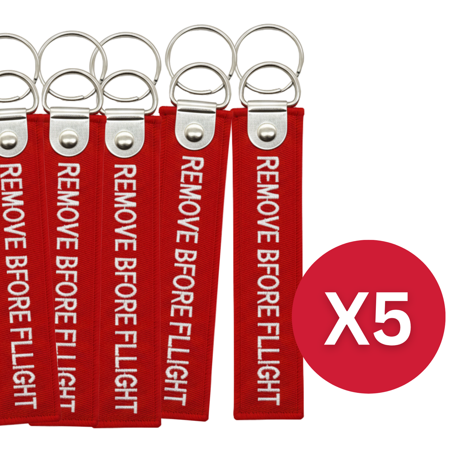 The 'Remove Before Flight' Keychain Pack of 2 or 5