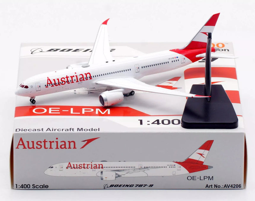 Aviation400 Austrian Airlines Boeing 787-9 Dreamliner OE-LPM (with detachable gear) 1/400 Scale