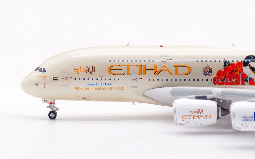 Aviation400 Etihad Airways "Choose South Korea" A6-APD detachable gear Airbus A380-800 1/400 Aircraft Scale Model