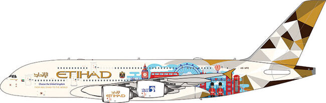 Aviation400 Etihad Airways "Choose the United Kingdom" A6-APE detachable gear Airbus A380-800 1/400 Scale