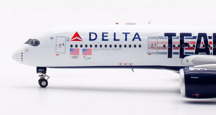 Aviation400 Delta Air Lines Airbus A350-941 Team USA N521DN (with detachable gear) 1/400 Scale