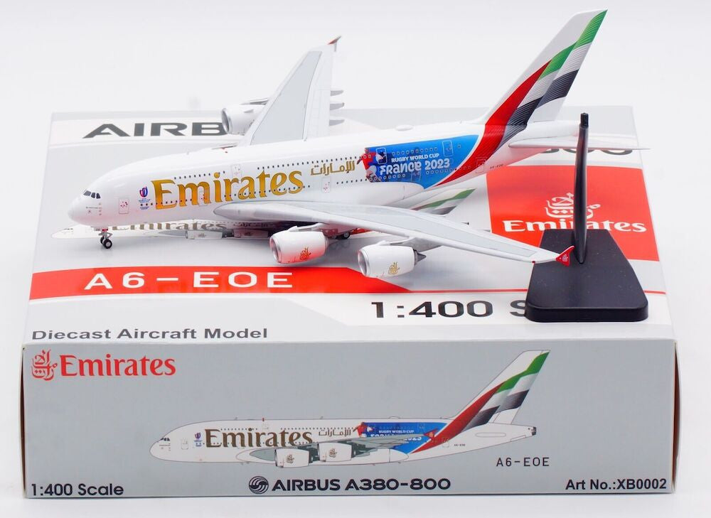 GeminiJets Emirates Airbus A380 A6-EOE "Rugby World Cup 2023" 1/400 Aircraft Scale Model
