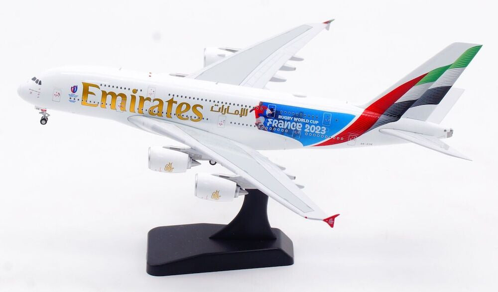 GeminiJets Emirates Airbus A380 A6-EOE "Rugby World Cup 2023" 1/400 Aircraft Scale Model