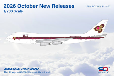 SQ Wings Thai Airways Boeing B747-200 HS-TGB 1/200 Aircraft Scale Model