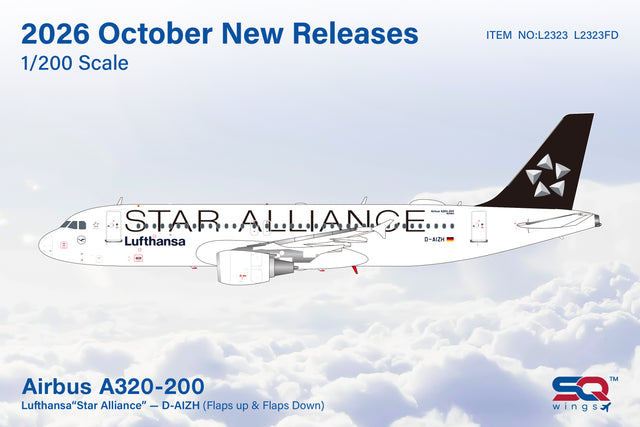 SQ Wings Lufthansa Airbus A320 D-AIZH "Star Alliance" 1/200 Aircraft Scale Model
