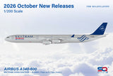 SQ Wings China Eastern Airlines Airbus A340-600 B-6053 Flaps Down "SkyTeam" 1/200 Aircraft Scale Model