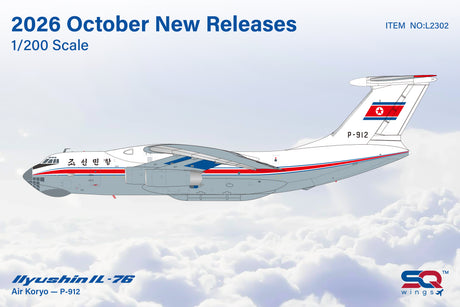 SQ Wings Air Koryo Ilyushin IL-76 P-912 1/200 Aircraft Scale Model