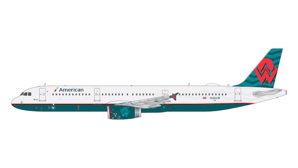 GeminiJets American Airlines Airbus A321 "America West Retro" Reg: N580UW 1/400 Aircraft Scale Model