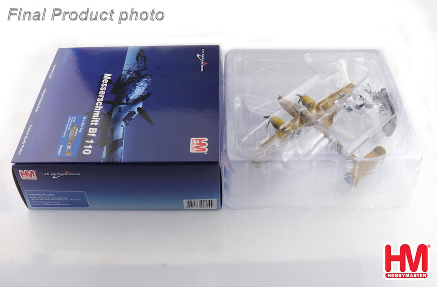 Hobby Master BF 110E-2 3U+AR, 7./ZG 26, Italy 1941 (special weathered version) 1/72 Scale