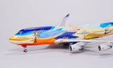 HX Models Singapore Airlines Boeing 747-400 9V-SPK "Tropical" Standard Version 1/400 Aircraft Scale Model