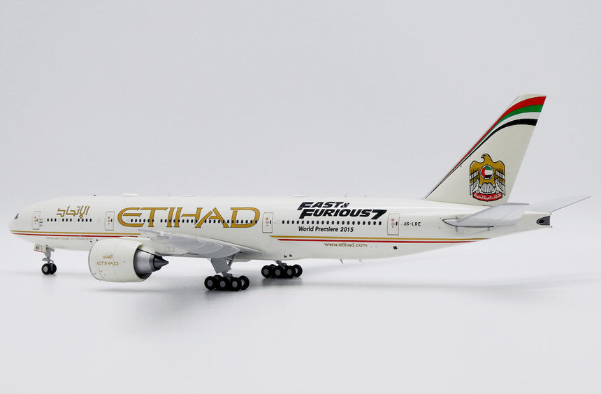 JC Wings Etihad Airways Boeing 777-200LR (A6-LRE) "Fast & Furious 7" 1/200 Aircraft Scale Model