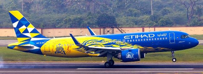 JC Wings Etihad Airways Airbus A320NEO "Chennai Super Kings" (A6-EJB) 1/400 Scale