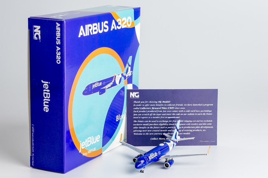 NG Models JetBlue Airways Airbus A320-200/w new Spotlight livery N821JB (ULTIMATE COLLECTION) 1/400 15050