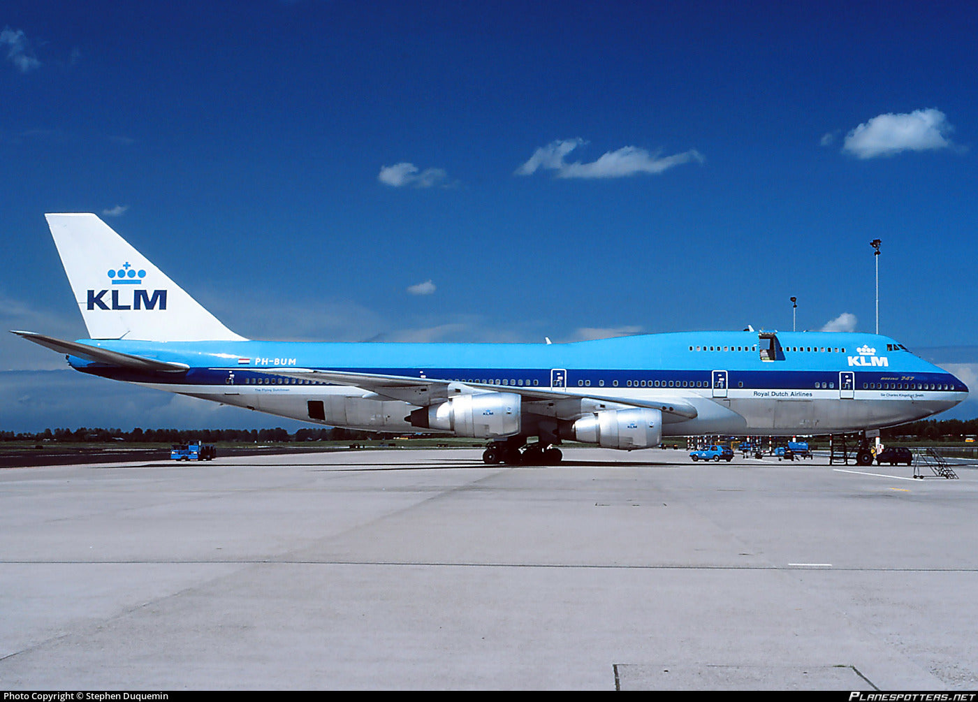 SQ Wings KLM "The World Is Just a Click Away!" Boeing B747-200 PH-BUM 1/200 Aircraft Scale Model