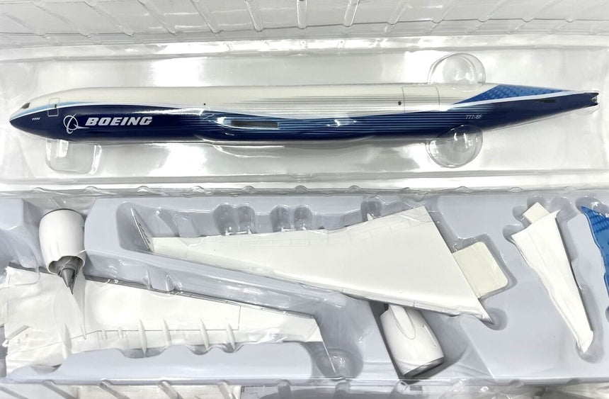 Hogan Boeing 777-8F Boeing House Colors (with Plastic Stand and Folded Wings) 1/200 Scale