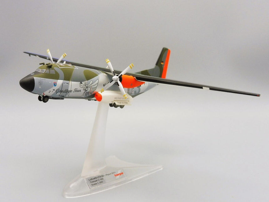 Herpa Luftwaffe Transall C-160 - LTG 63 / Air Transport Wing, Hohn Air Base “Retro Brummel” - Transall Fly-out 2021 1/200 Scale