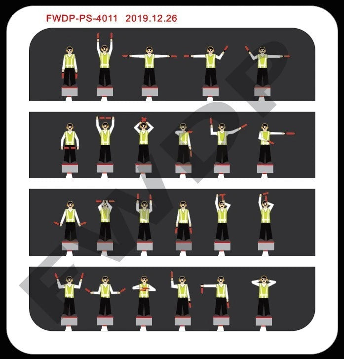 Fantasy Wings Marshaller Staff Airport Figures 1/400 FWDP-PS-4011